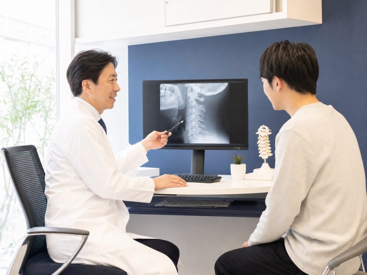 画像検査の結果を医師が説明するイメージ